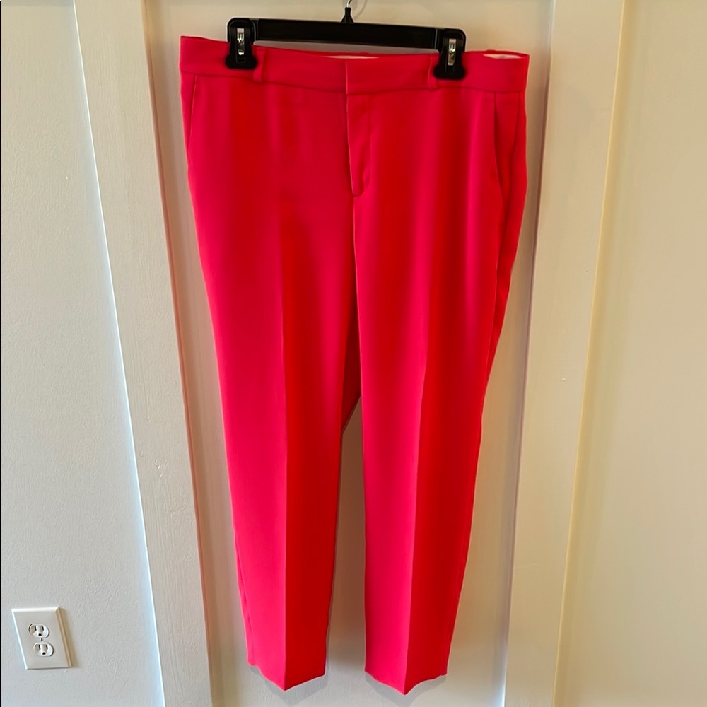 Banana Republic Pink Watermelon Ankle Pants